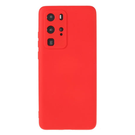 Husa protectie compatibila cu Huawei P40 Pro Liquid Silicone Case Rosu - vivimall.ro