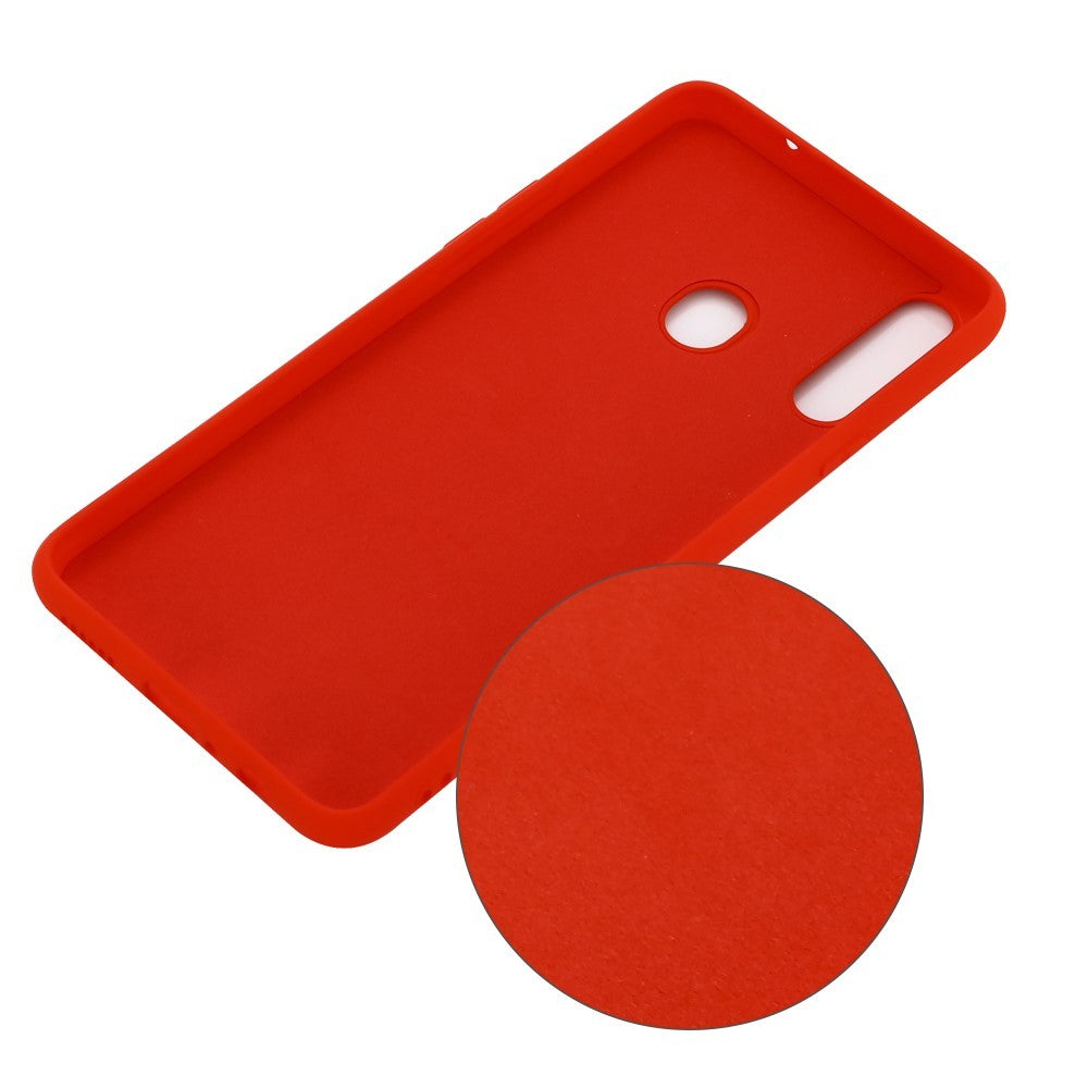 Husa protectie compatibila cu Samsung A20E Liquid Silicone Case Rosu - vivimall.ro