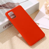 Husa protectie compatibila cu Samsung A71 Liquid Silicone Case Rosu - vivimall.ro