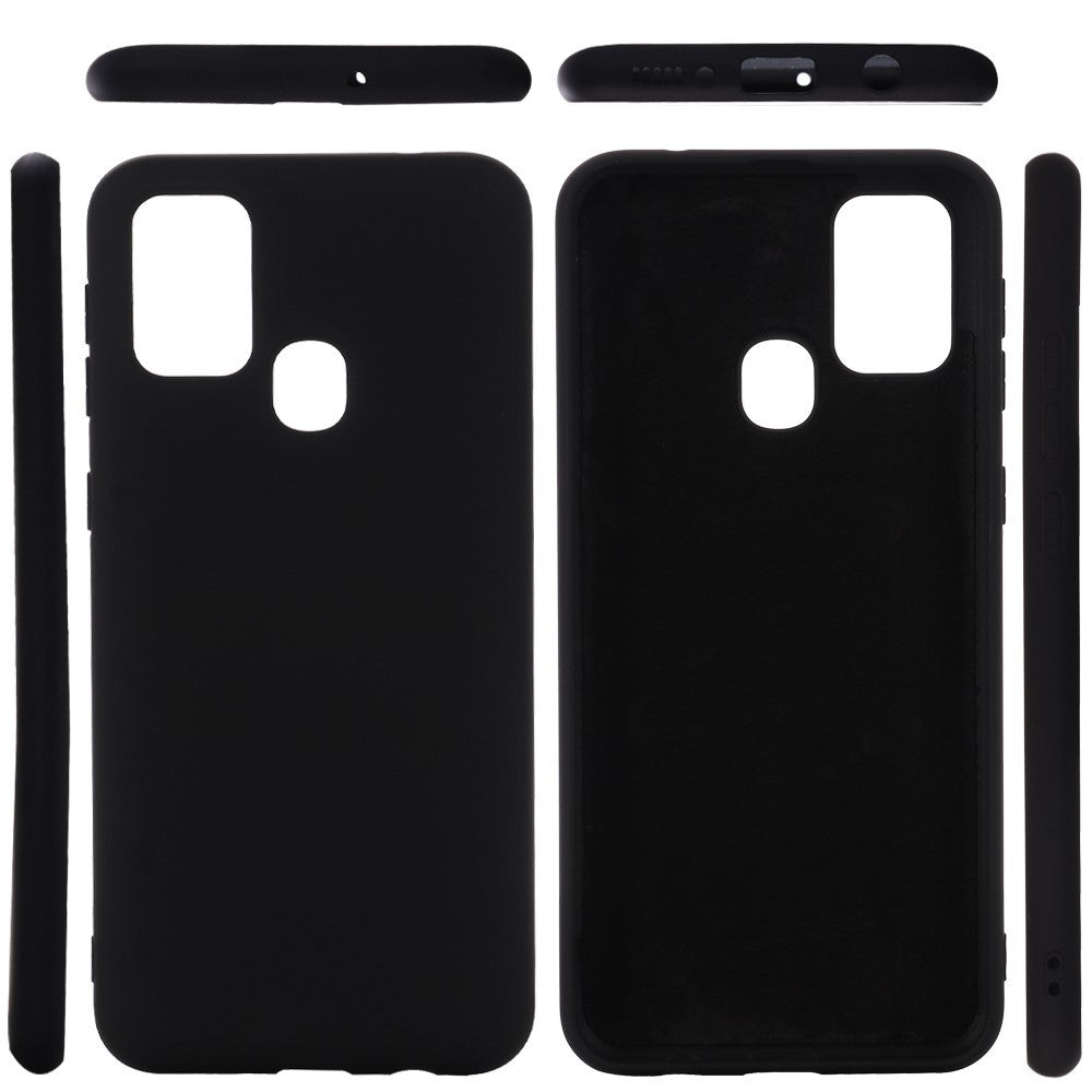 Husa protectie compatibila cu Samsung Galaxy A21S Liquid Silicone Case Negru - vivimall.ro