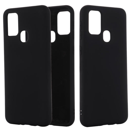 Husa protectie compatibila cu Samsung Galaxy A21S Liquid Silicone Case Negru - vivimall.ro