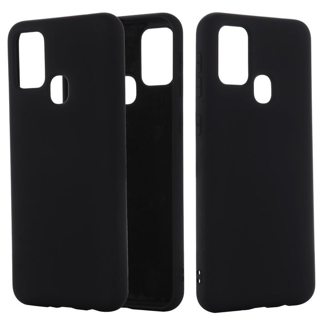 Husa protectie compatibila cu Samsung Galaxy A21S Liquid Silicone Case Negru - vivimall.ro