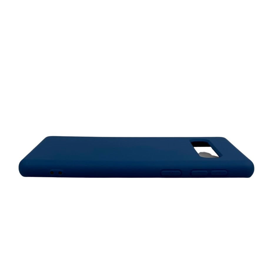 Husa protectie compatibila cu Samsung S10 Liquid Silicone Case Albastru inchis - vivimall.ro