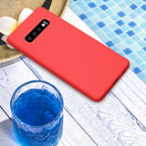Husa protectie compatibila cu Samsung S10 Liquid Silicone Case Negru - vivimall.ro