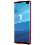 Husa protectie compatibila cu Samsung S10 Liquid Silicone Case Rosu - vivimall.ro