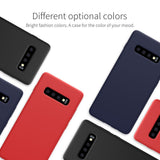Husa protectie compatibila cu Samsung S10 Liquid Silicone Case Rosu - vivimall.ro