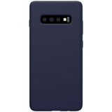 Husa protectie compatibila cu Samsung S10 Plus Liquid Silicone Case Albastru inchis - vivimall.ro