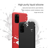 Husa protectie compatibila cu Samsung S20 Liquid Silicone Case Albastru inchis - vivimall.ro