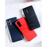 Husa protectie compatibila cu Samsung S20 Plus Liquid Silicone Case Albastru inchis - vivimall.ro