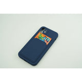 Husa protectie cu suport card compatibila cu Samsung A72 Albastru inchis - vivimall.ro