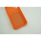 Husa protectie cu suport card compatibila cu Samsung A72 Portocaliu - vivimall.ro