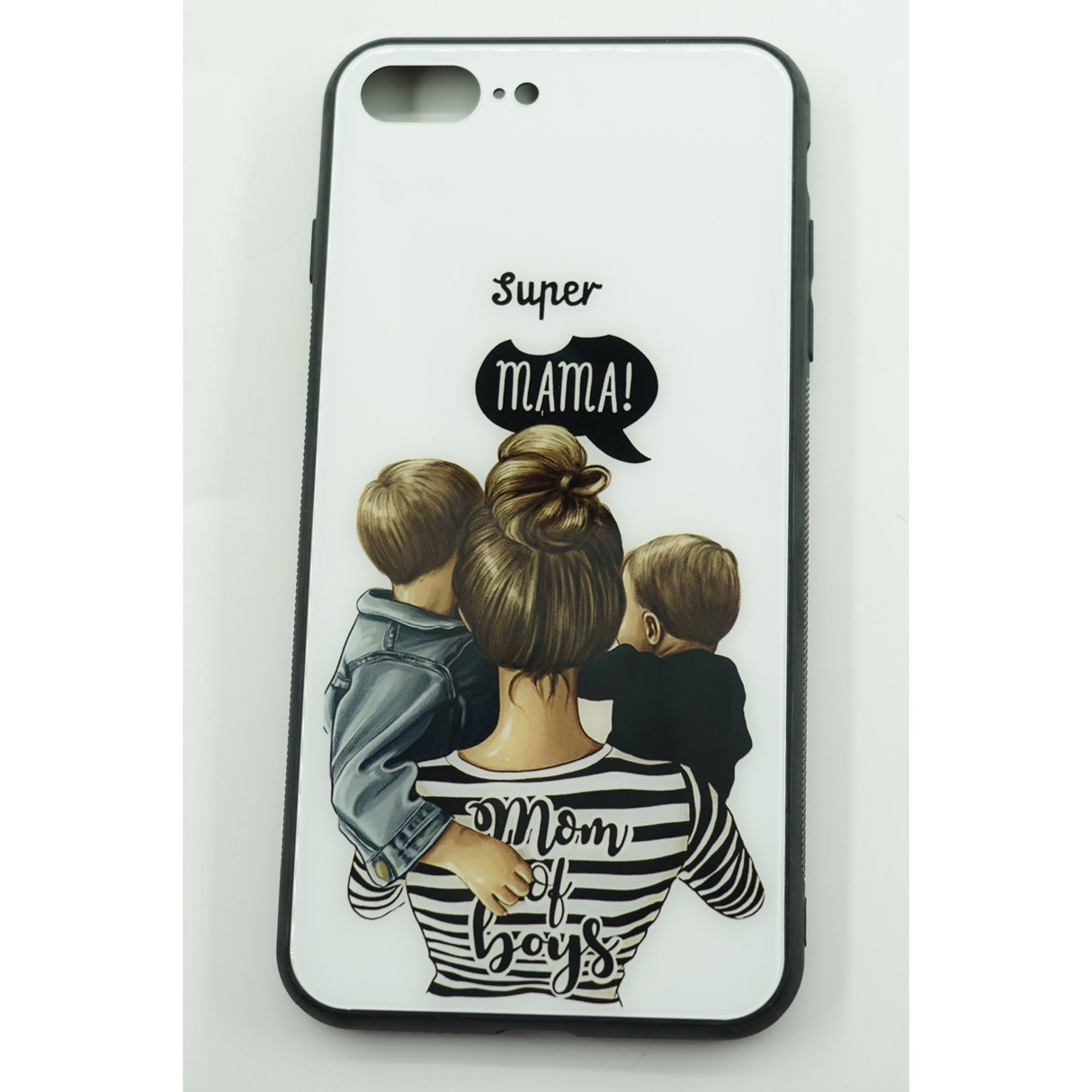 Husa protectie Flippy compatibila cu Apple iPhone 11 Pro Glass print Super Mom Multicolor - vivimall.ro