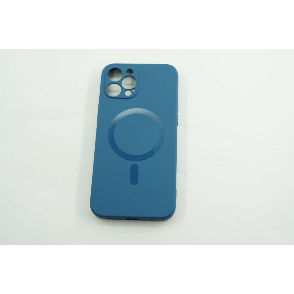 Husa protectie Flippy compatibila cu Apple iPhone 12 Mag Safe Silicone Albastru - vivimall.ro