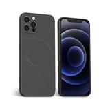 Husa protectie Flippy compatibila cu Apple iPhone 12 Mag Safe Silicone Negru - vivimall.ro