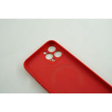 Husa protectie Flippy compatibila cu Apple iPhone 12 Mag Safe Silicone Rosu - vivimall.ro