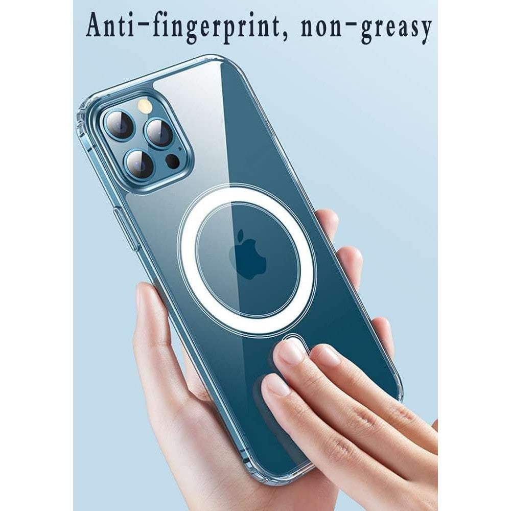 Husa protectie Flippy compatibila cu Apple iPhone 12 Mini Mag Safe Silicone Transparent - vivimall.ro