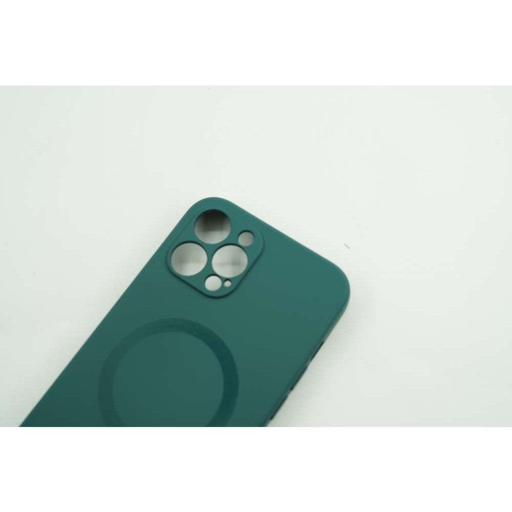 Husa protectie Flippy compatibila cu Apple iPhone 12 Mini Mag Safe Silicone Verde - vivimall.ro