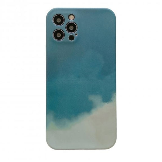 Husa protectie Vivimall compatibila cu Apple iPhone 12 Mini Tpu Ombre, Verde/Alb - vivimall.ro