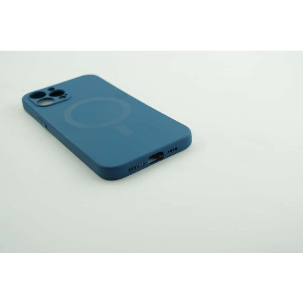 Husa protectie Flippy compatibila cu Apple iPhone 12 Pro Mag Safe Silicone Albastru inchis - vivimall.ro