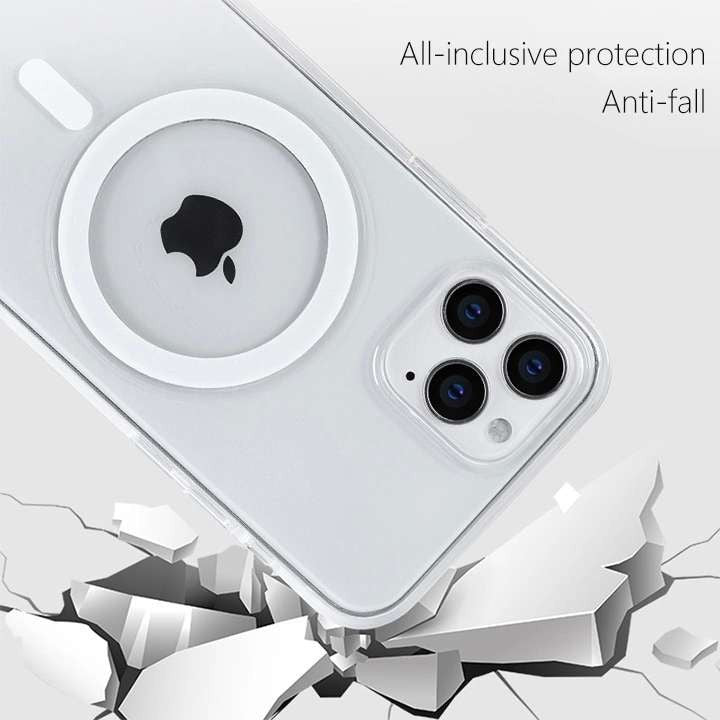 Husa protectie Flippy compatibila cu Apple iPhone 12 Pro Max Mag Safe Silicone Transparent - vivimall.ro