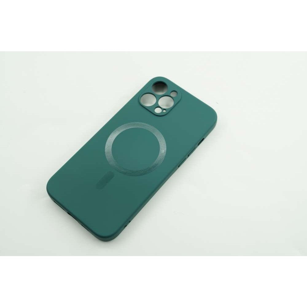 Husa protectie Flippy compatibila cu Apple iPhone 12 Pro Max Mag Safe Silicone Verde - vivimall.ro