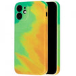 Husa protectie Vivimall compatibila cu Apple iPhone 12 Tpu Ombre, Verde/Galben - vivimall.ro