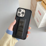 Husa protectie Flippy compatibila cu Apple iPhone 13 Defender Model 5 cu suport,Negru - vivimall.ro
