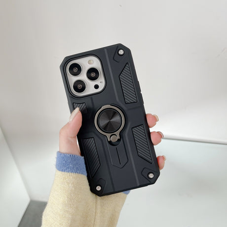 Detaliu inel rotativ metalic husă iPhone 13 Defender Model 5, unghi reglabil 360° orizontal