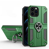 Husa protectie Flippy compatibila cu Apple iPhone 13 Defender Model 5 cu suport prindere inel,Verde - vivimall.ro