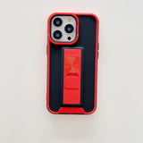 Husa protectie Flippy compatibila cu Apple iPhone 13 Defender Model 5 cu suport,Rosu - vivimall.ro