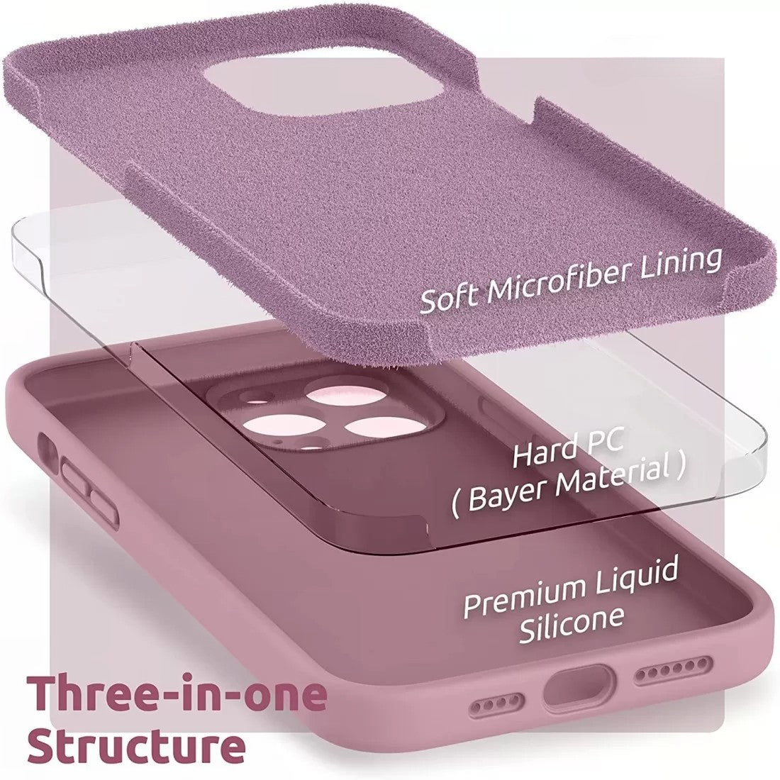 Husa protectie Flippy compatibila cu Apple iPhone 13 Liquid Silicone Mov - vivimall.ro
