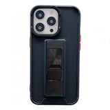 Husa protectie Flippy compatibila cu Apple iPhone 13 Mini Defender Model 5 cu suport,Negru - vivimall.ro
