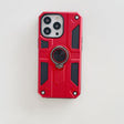 Husă roșie Defender cu inel rotativ pentru iPhone 13 Mini, vedere frontală, Model 5