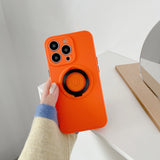 Husa protectie Flippy compatibila cu Apple iPhone 13 Mini Mag Safe Silicone Portocaliu - vivimall.ro