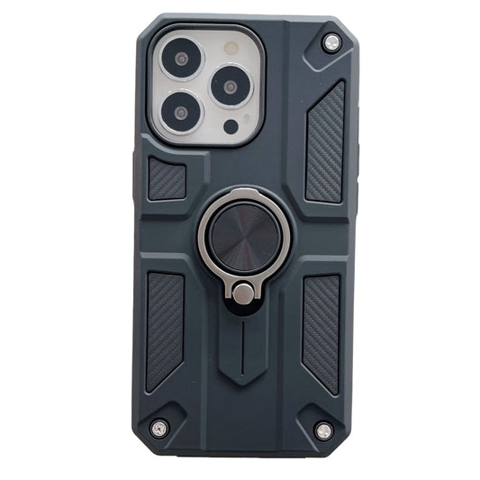 Husa protectie Vivimall compatibila cu Apple iPhone 13 Pro Defender Model 5 cu suport prindere inel,Negru - vivimall.ro