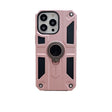 Husă iPhone 13 Pro Defender Model 5 Roz Auriu cu inel rotativ 360°, vedere frontală