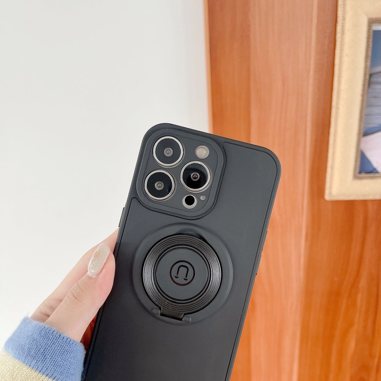 Husa protectie Flippy compatibila cu Apple iPhone 13 Pro Mag Safe Silicone Negru - vivimall.ro