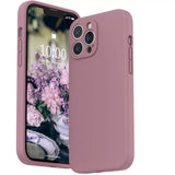 Husa protectie Flippy compatibila cu Apple iPhone 13 Pro Max Liquid Silicone Mov - vivimall.ro