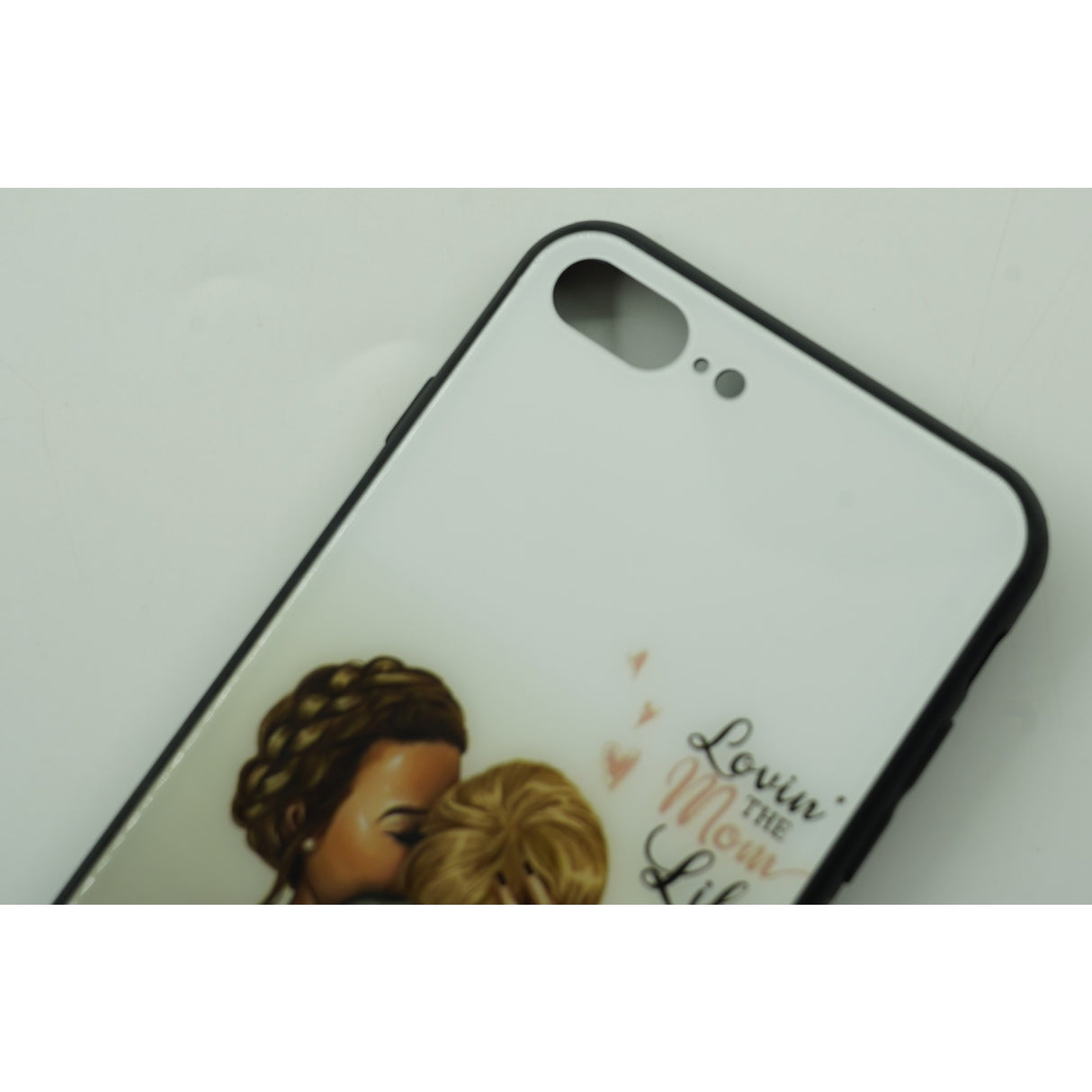 Husa protectie Flippy compatibila cu Apple iPhone 7/8G/SE 2020 Glass print Lovin the Mom Multicolor - vivimall.ro