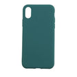 Husă mată TPU verde pentru Apple iPhone X și XS, vedere frontală, design subțire anti-amprentă
