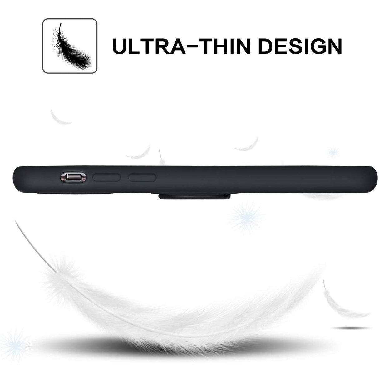 Husa protectie Flippy compatibila cu Apple iPhone XR Liquid Silicone Ring cu suport rotativ Negru - vivimall.ro