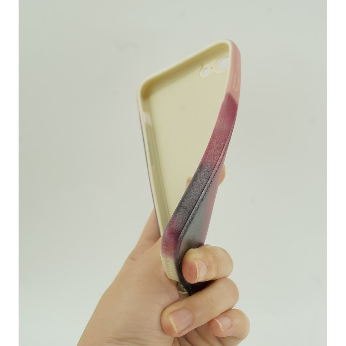 Husa protectie Flippy compatibila cu Apple iPhone XR Tpu Ombre, Roz/Mov/Negru - vivimall.ro