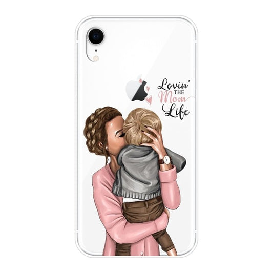 Husa protectie Vivimall compatibila cu Huawei Nova 9 Glass print Lovin the Mom Multicolor - vivimall.ro