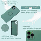 Husa protectie Flippy compatibila cu Huawei P Smart 2021 Liquid Silicone Ring cu suport rotativ Verde - vivimall.ro