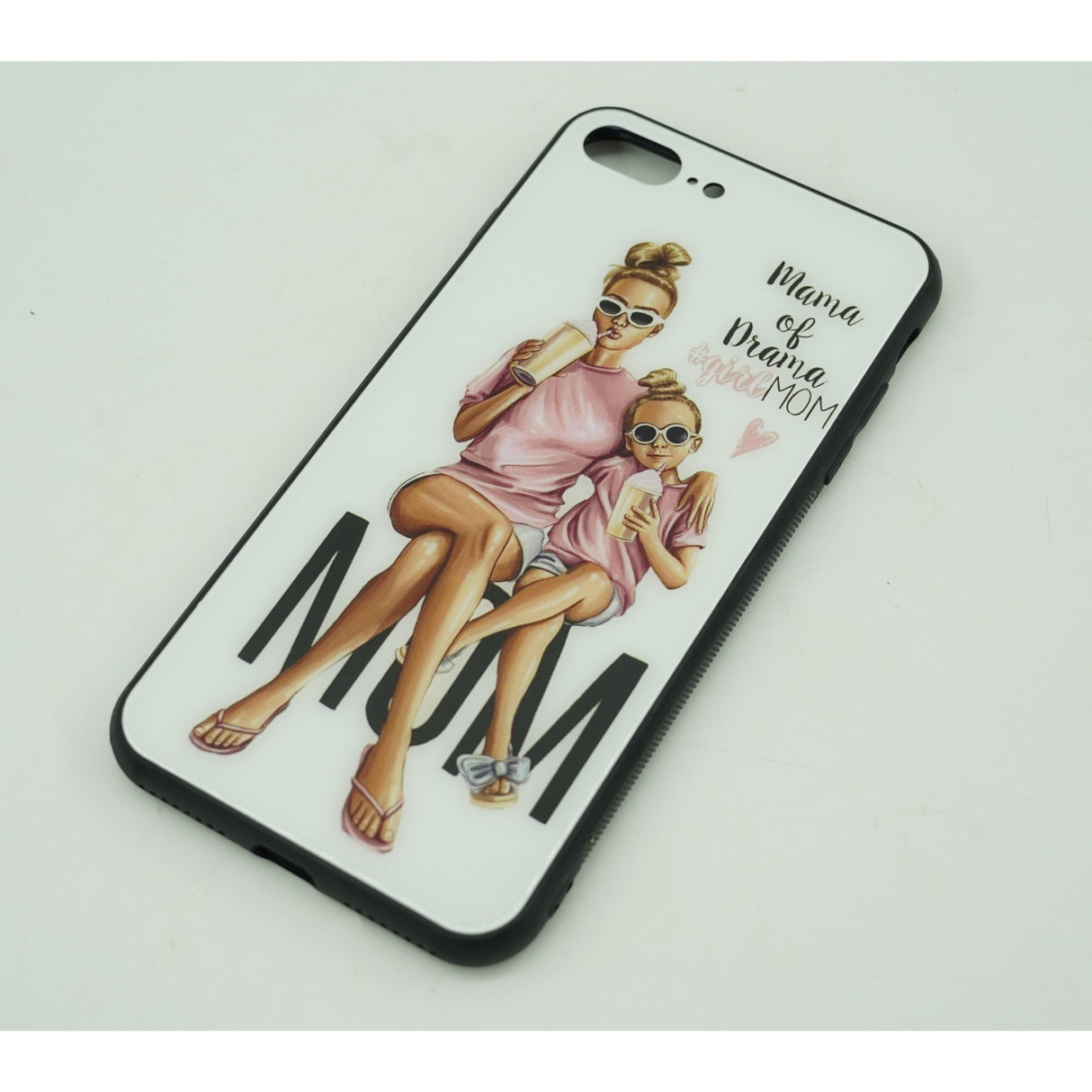 Husa protectie Flippy compatibila cu Huawei P30 Lite Glass print Mama of Drama Multicolor - vivimall.ro