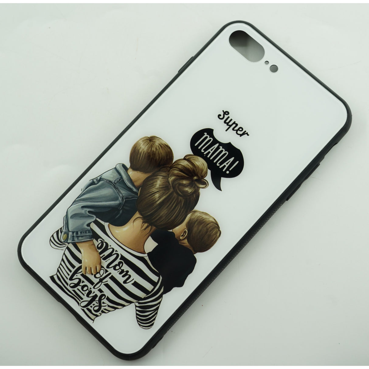 Husa protectie Flippy compatibila cu Huawei P30 Lite Glass print Super Mom Multicolor - vivimall.ro