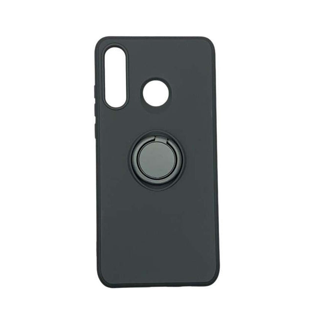 Husa protectie Flippy compatibila cu Huawei P30 Lite Liquid Silicone Ring cu suport rotativ Negru - vivimall.ro