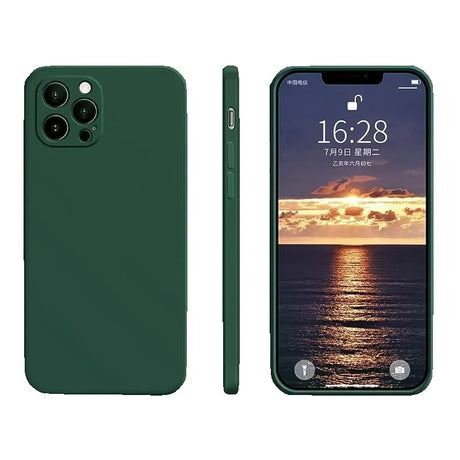 Husa protectie, Flippy, compatibila cu Huawei P40 lite Liquid Silicone Verde - vivimall.ro