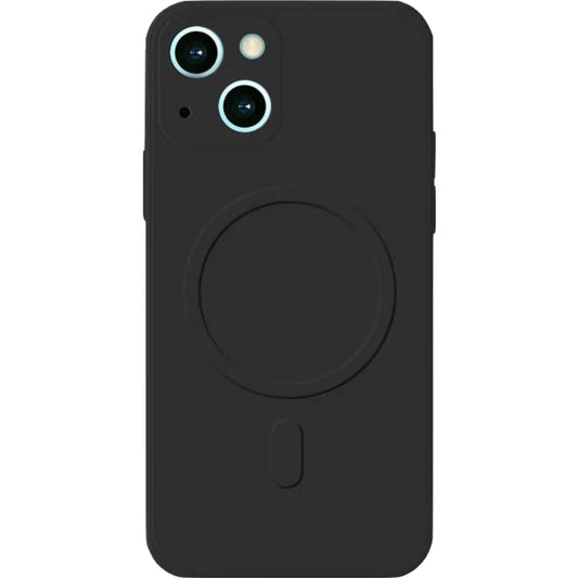 Husa protectie Vivimall compatibila cu iPhone 14 Pro Max, Liquid MagSafe, ring-shaped, magnetica, Negru - vivimall.ro