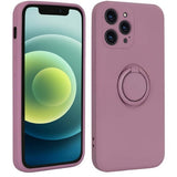 Husa protectie Flippy compatibila cu Samsung A20E Liquid Silicone Ring cu suport rotativ Mov - vivimall.ro